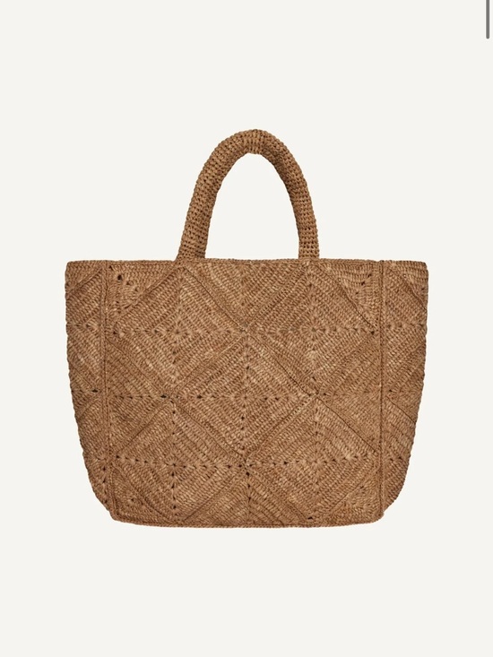 Vitamin A Handbags - Vitamin A Cala Tote - Caramel Raffia